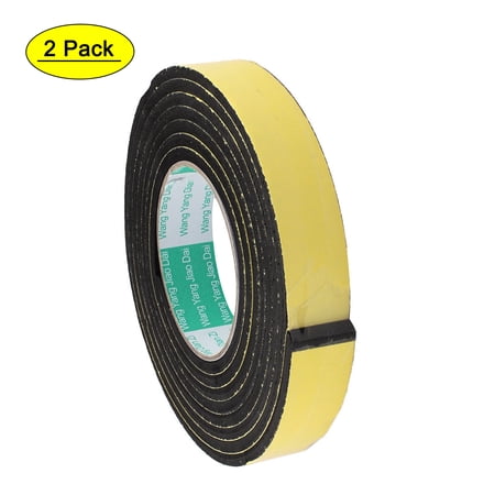 2Pcs 25mm Width 5mm Thickness Single Side Sponge Foam Tape 3 Meters Length