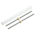 thumbnail image 1 of 2Pcs 280mm Tr8x8 Screw with Brass Nut (Acme Thread, 2mm Pitch, 4 Starts, 8mm), 304 Stainless Steel Screw bar Printer Upgrade Parts with Plastic Packaging Tube, Silver, 1 of 7