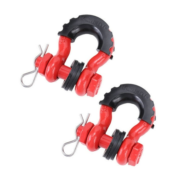 2Pcs 28660lbs Break Strength D-Ring Shackle for Off-Road Vehicle Recovery 5/8" 18mm Pin Safe Recovery Towing Gear