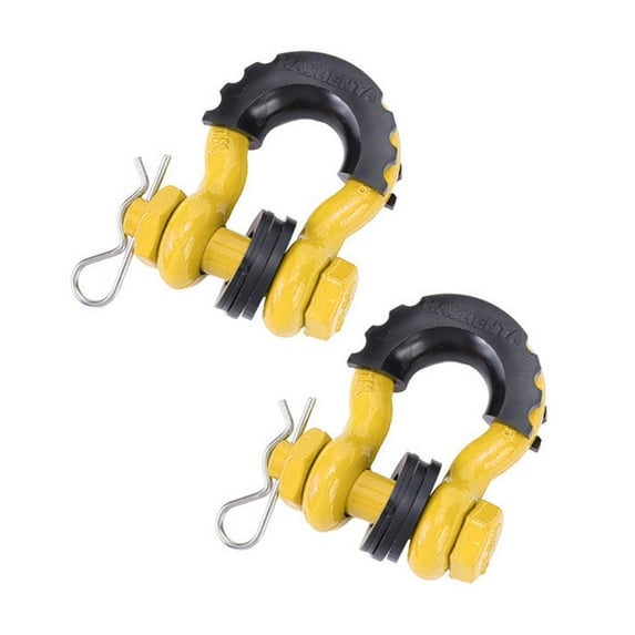 2Pcs 28660lbs Break Strength D-Ring Shackle for Off-Road Vehicle Recovery 5/8" 18mm Pin Safe Recovery Towing Gear