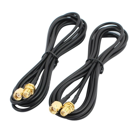 2Pcs 2m RG174 Antenna Extension RP-SMA Male to Female Connector Pigtail Cable