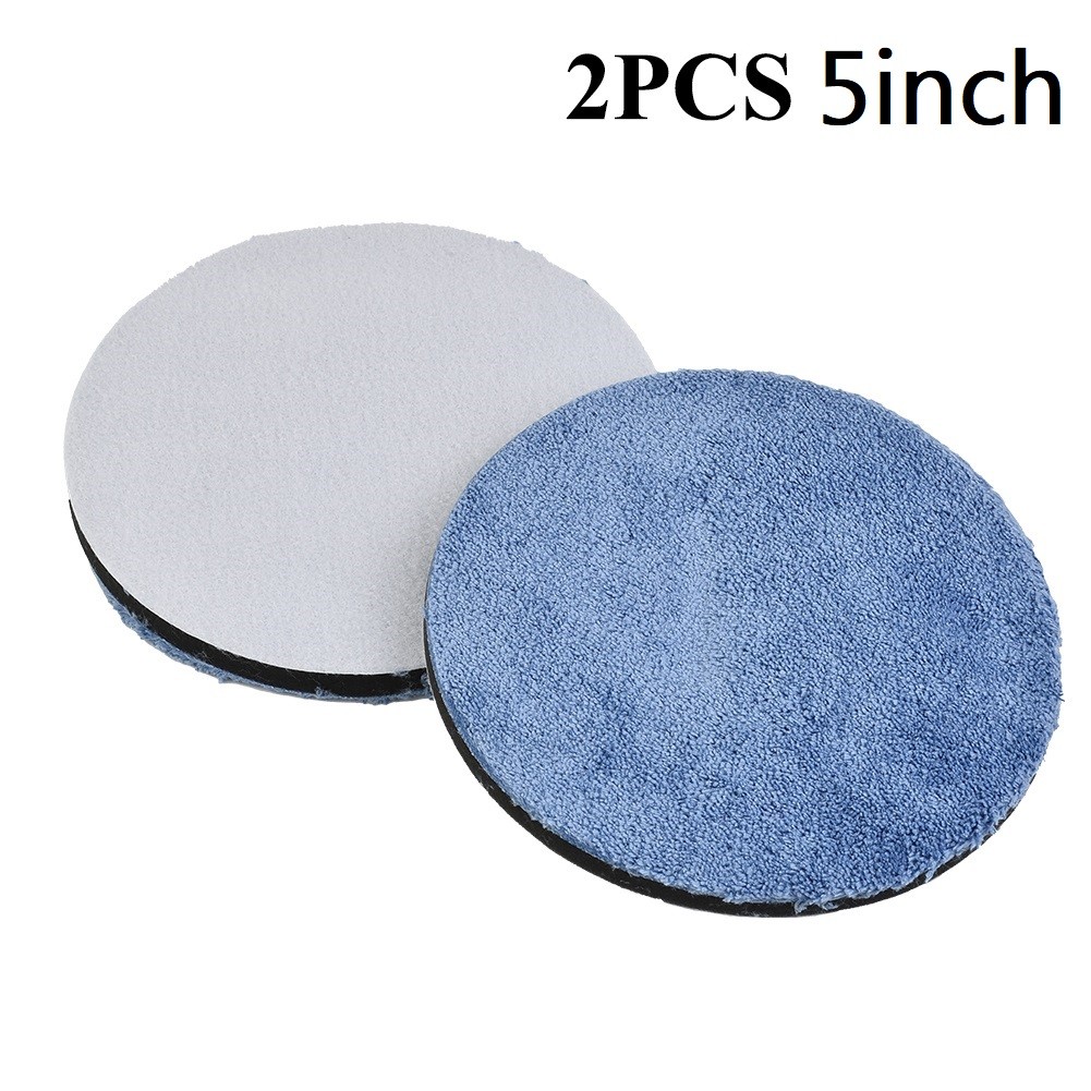 2Pcs 3/4/5/6/7inch Microfiber Polishing Pads Buffing Pad Set For Car Polisher 5 inch