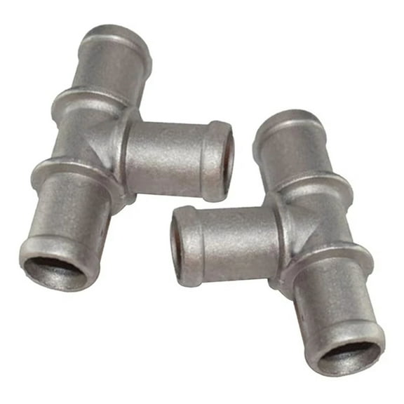 2Pcs 3/4in X 3/4in X 3/4in Car Tee Coolant Heater Hose Connectors Fittings Adapters High Quality Auto Accessories