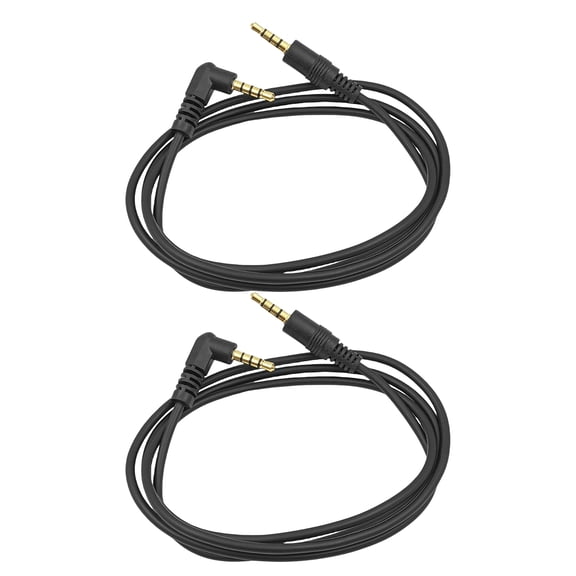 2Pcs 3.5mm TRRS Connection Cable Male to Male Connectors Design Enhances Durability for Phone Computer