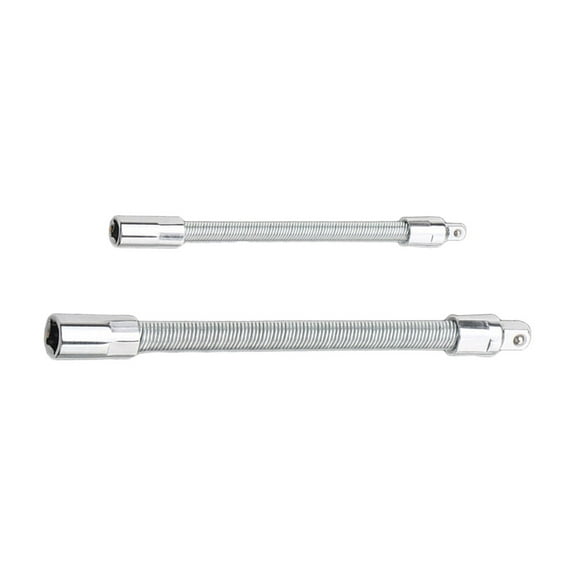 2Pcs 3/8" and 1/4" Sleeve Extension Rod Bendable Mid-Fly Connecting Rod Tool