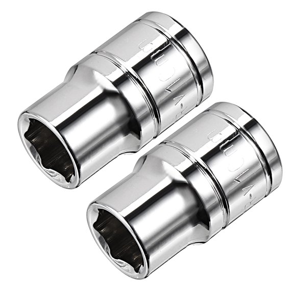 2Pcs 3/8-inch Drive 10mm Cr-V 6-Point Shallow Socket