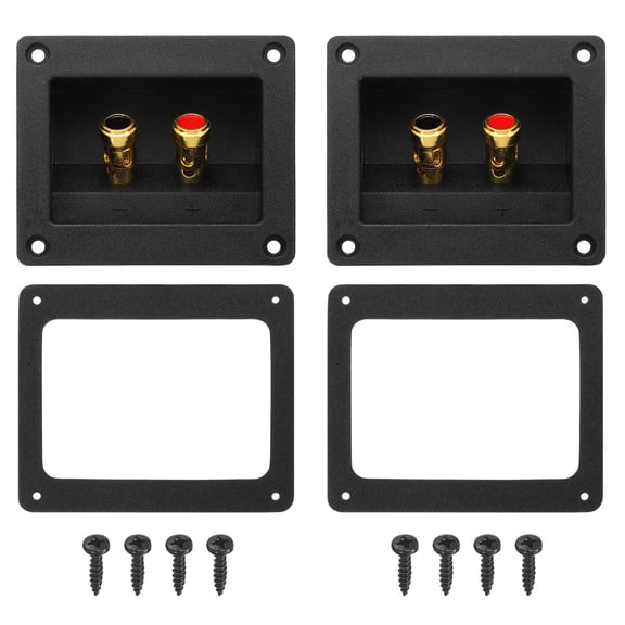 2Pcs 3 Inch Square Speaker Boxs Terminal Cup, 2-Way Subwoofer Plug Connector