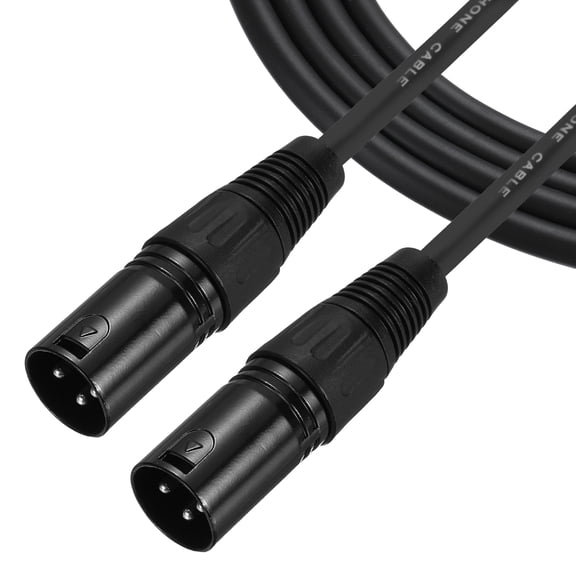 2Pcs 3-Pin XLR Male to Male Mic Cable 2 ft XLR Microphone Cable