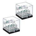thumbnail image 1 of 2Pcs 3-Tier Clear Display Case 2x2x2Inch Square Specimen Display Case Mineral Boxes for Collectibles Action Figures Plant Mineral Stone, 1 of 8