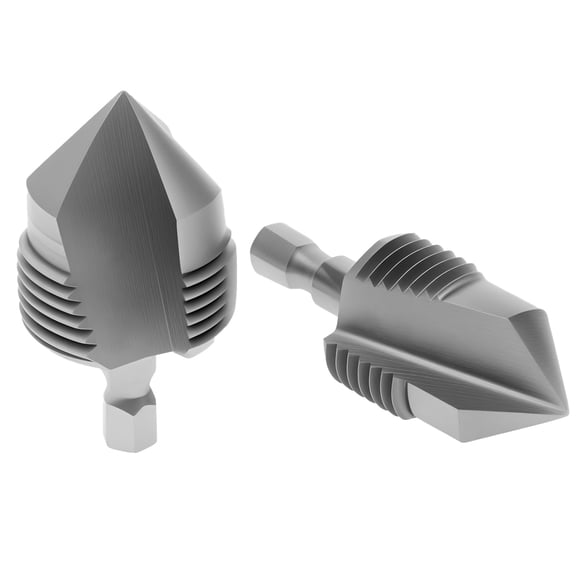 2Pcs 3 in 1 Thread Drill Bit Set Portable PPR Hexagonal 4 Point and 6 Point Tapping Drilling Expansion Drill Bit for Water Pipe Repair