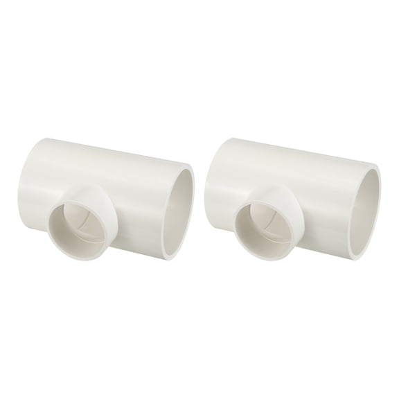 2Pcs 3"x3"x2" PVC Reducer Pipe Coupling Fitting, SCH40 (SOCxSOC) Furniture Grade PVC Slip Socket Connectors, Straight Pressure Pipe Fittings for Home Use, Irrigation, White