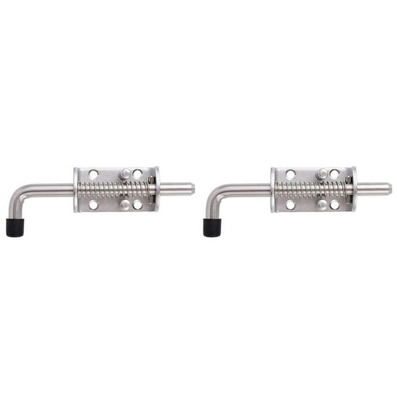 2Pcs 304 Stainless Steel 6.5Inch Spring Pin Latch Lock Assembly for Doors Cabinets and Utility Trailer Gate - Heavy Duty