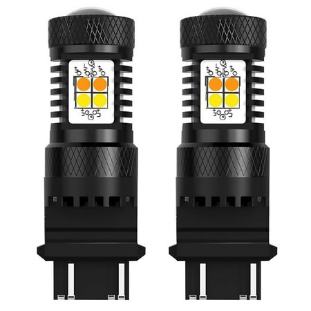 2Pcs 3157 Switchback LED Turn Signal Lights Built-in Constant Current IC Driver, Universally Compatible