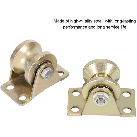 2Pcs 32Mm Steel Sliding Door Roller V Shaped Track Wheel Rail Sliding Door Roller With Bracket