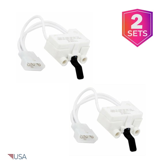2Pcs 3406107 Dryer Door Switch Replacement part 3406109 For Whirlpool Kenmore Dryer
