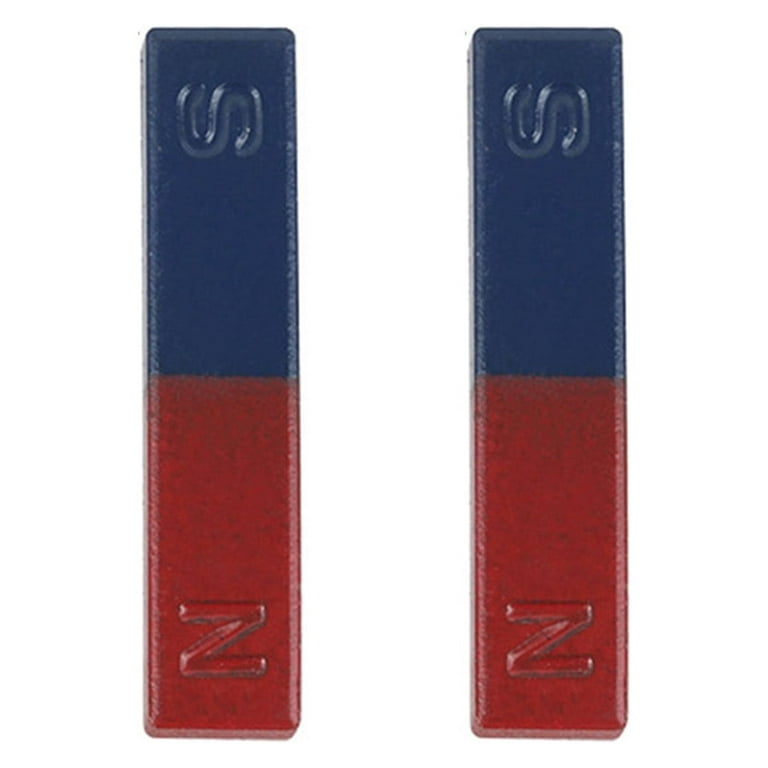 2Pcs 36/70/110/180mm Bar Magnet NS Red Blue Magnetic Field Physical  Experiment