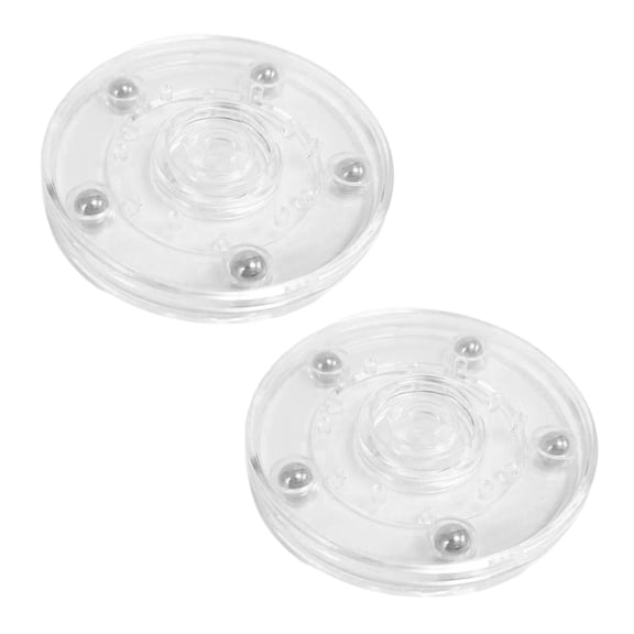 2Pcs 360 Degree Rotating Display Stand Multipurpose Kitchen Countertop Storage Solution Plastic Turntable Organizers