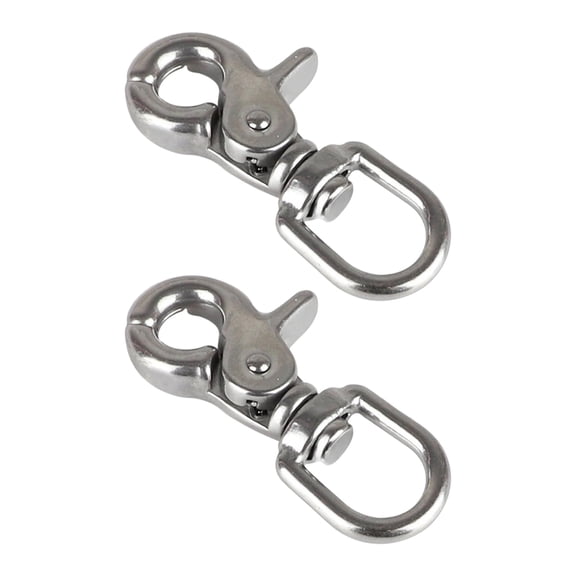 2Pcs 360 Degree Swiveling Hook Set Stainless Steel Multipurpose Quick Releases Fastener Set For Camping And Daily Use