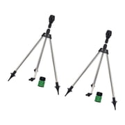 2Pcs 360 Rotary Irrigation Sprinkler Head with Tripod Telescopic Support Automatic Rotating Sprinkler Garden Watering