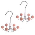 thumbnail image 1 of 2Pcs 360°Swivel Wood Closet Hangers, Purse Organizer, Hat Holder, Belt Organizer, Tie Rack, 1 of 7