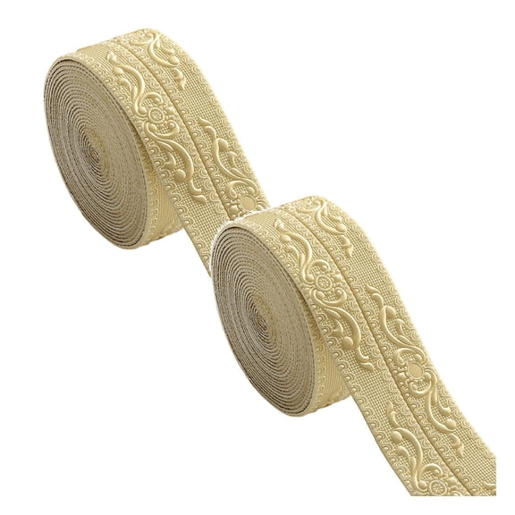 2Pcs 393.7" X 4.3" Self Adhesive Flexible Foam Molding Trim Wallpaper Border 3D Sticky Decorative Wall Lines Peel And Stick Wall Baseboard Trim For Home Hotel Diy Decor