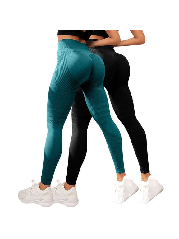 2Pcs 3D Anti Cellulite Compression Leggings Butt Lifting Legging for Women, High Waist Tummy Control Metabolic Boost Workout Yoga Pant Daily Sports Wear