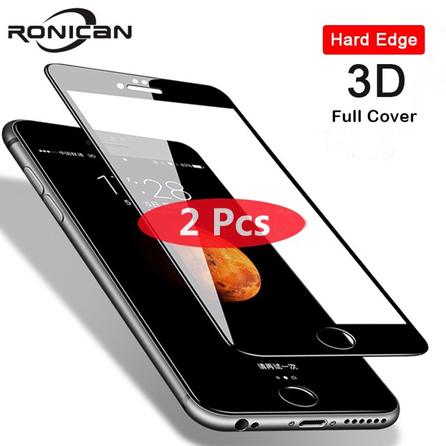 2Pcs 3D Full Cover Tempered Glass for iPhone 8 7 6 6s Plus 5 5s SE
