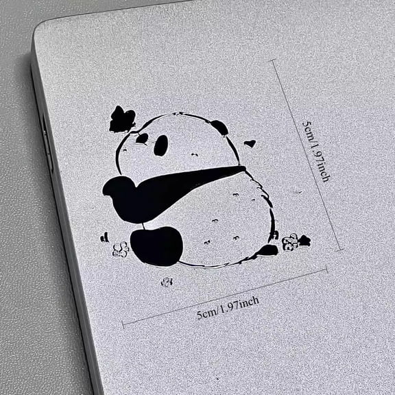 2Pcs 3D Panda Metal Craft Supplies & Stickers, Graffiti Durables, Office Supplies, Gifts, Holiday Decals, for Scrapbooks, Journaling, Laptops, Bumpers, Skateboards, Water Bottles, Computers, Phones,