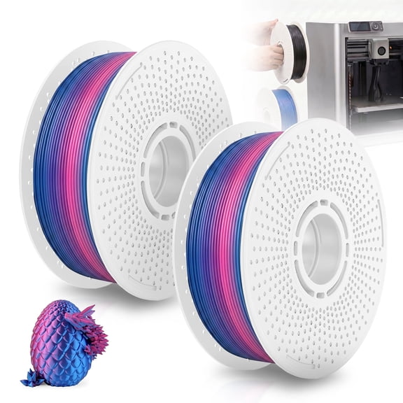 Reusable 3D Printer Filament Spool for Bambu Lab P1S P1P A1 X1C - 2Pcs ABS Filament Reel Holder for PLA PETG TPU - Empty Refillable Spool Replacement, 1kg Capacity