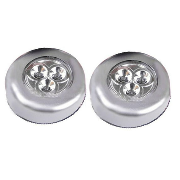 2Pcs 3LEDs Wireless Mini Wall Night Touch Light Kitchen Cabinet Closet Car Lamp