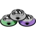 thumbnail image 1 of 2Pcs/3Pcs Cat Bowls Non-Slip Stainless Steel Small Cat Food Bowls Unbreakable Thicken Cat Feeder 7 Oz Cat Dishes Suitable for Indoor Small Pets Removable Rubber Base Easily Clean, 1 of 6
