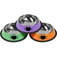 thumbnail image 1 of 2Pcs/3Pcs Cat Bowls Non-Slip Stainless Steel Small Cat Food Bowls Unbreakable Thicken Cat Feeder 7 Oz Cat Dishes Suitable for Indoor Small Pets Removable Rubber Base Easily Clean, 1 of 6