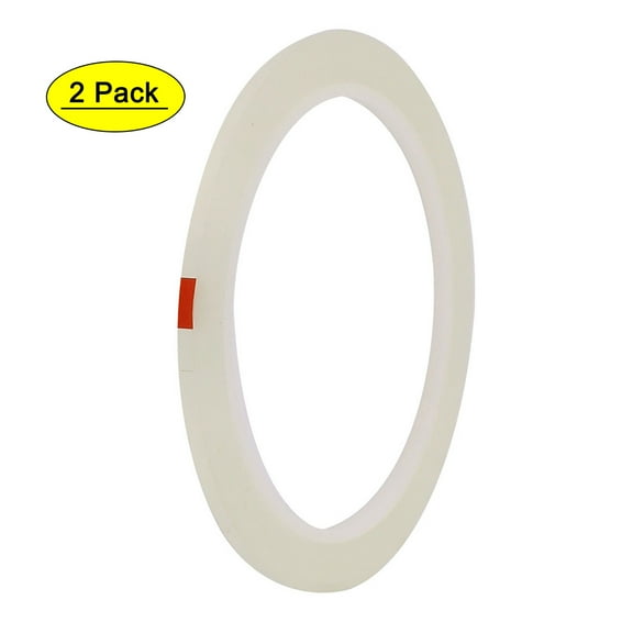 2Pcs 3mm Single Sided Self Adhesive Tape 50M Length Flame Retardant Clear