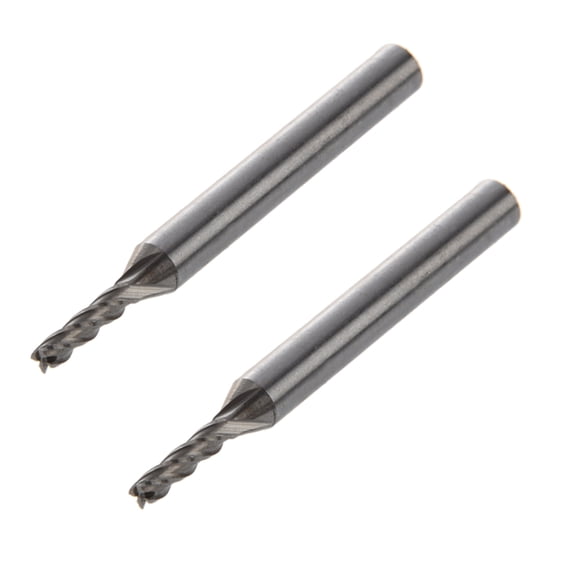 2Pcs 3mm x 6mm 12mm 60mm 4 Flutes HSS AL End Mill Milling Cutter Tool