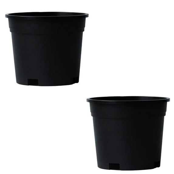 2Pcs 4 Gallon Flexible Nursery Pots,Thickened Soft Seedling Pot with Holes,Flower Container for Succulents,Cuttings,Transplanting,Home Garden(Black)
