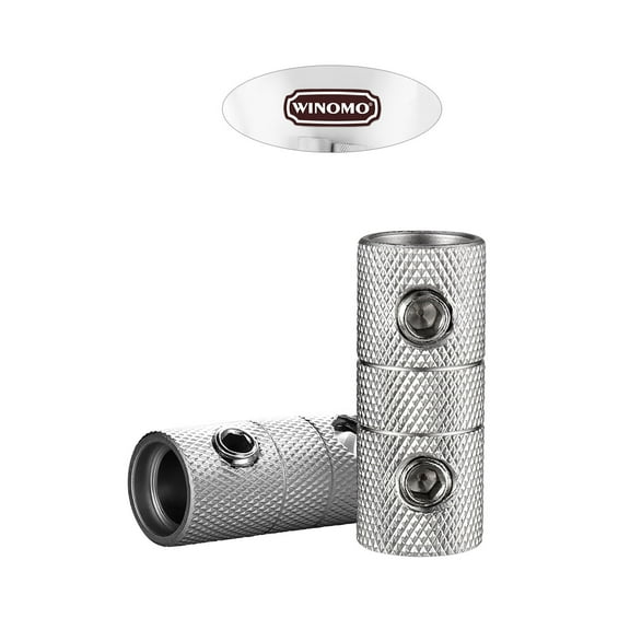 Healifty Crimp Wire Connector Audio Car Brass Terminal Couplers Silver 2Pcs