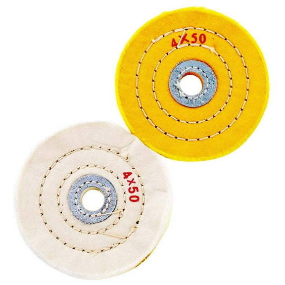 2Pcs 4 Inch Buffing Soft Polishing Buffer Polish Wheel Pad Kit for Bench Grinder