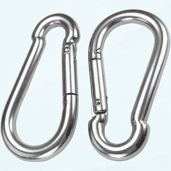 2Pcs 4 Inch Carabiner Clips Heavy Duty M10 Large Spring Snap Hook Stainless Steel for Camping Fishing Swing Hammock