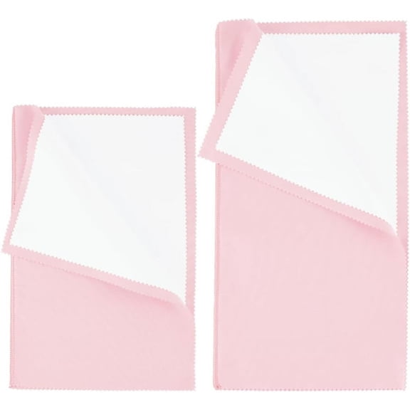2Pcs 4 Layers Large Jewelry Cleaning Cloth 7x14/11x14 Inch Polishing Cloth for Sterling Silver Reusable Soft Jewelry Cleaning Cloth