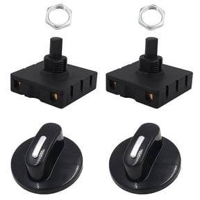 2Pcs 4 Position 3Speed Fan Selector Rotary Switch Speed Regulator With Knob 120V-250V For Electric Ovens Heaters Range Hoods