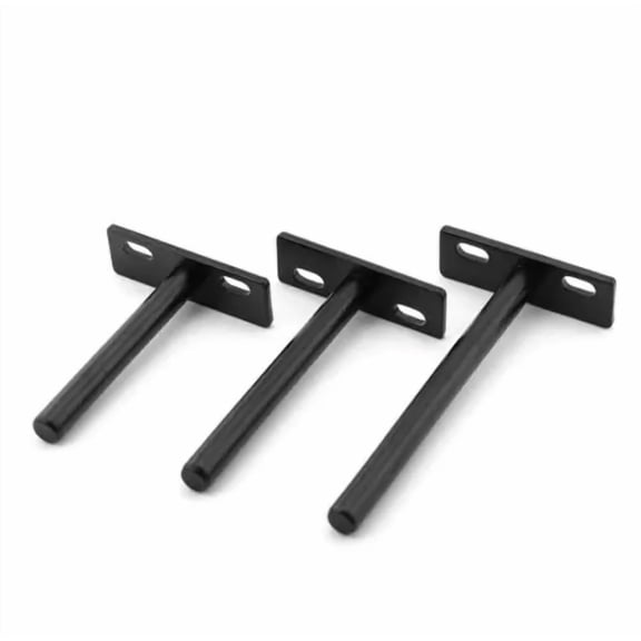 2Pcs 4" Wall Floating Shelf Support T-Shaped Heavy Bracket Furniture Connector
