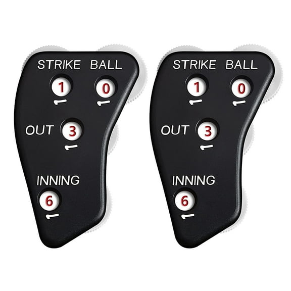 2Pcs 4 Wheel Baseball Indicator Umpire Baseball Counter Clicker for Softball Recording Balls Baseball Umpire Clicker Set