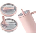 thumbnail image 1 of 2Pcs 40 oz Tumbler Flip Straw Lid Replacement Fit, Replaceble Tumbler Flip Straw Lid, Spill Proof Splash Resistant Tumbler Lids, Tumbler Cover for Car Cup and 40 oz Cup, 1 of 7