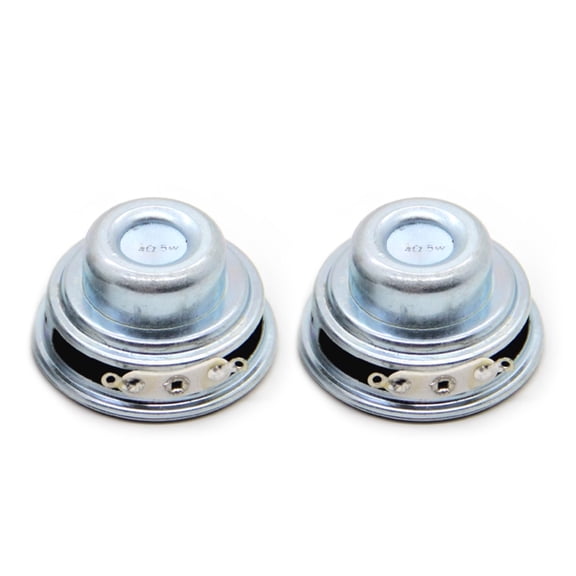 2Pcs 40MM Full Range Speakers 4 Ohm 5W Enthusiast Flat Rubber HiFi
