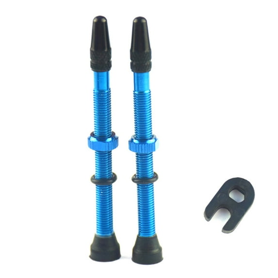 2Pcs 48/60/78mm Road MTB Bike Bicycle Tubeless Tires Alloy Presta Valve Stems