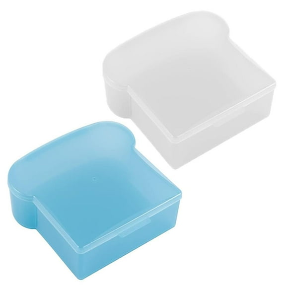 2Pcs/4Pcs 20 Oz Sandwich Containers for Kids - Toast Shape Lunch Box with Lids, Reusable BPA Free Plastic, Microwave & Freezer Safe, Small Food Storage Case for Kids Adults Snack Meal Prep