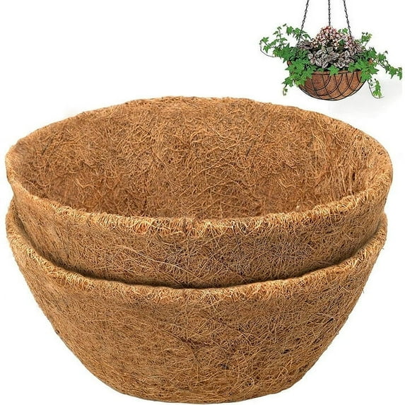 2Pcs/4Pcs/6Pcs Coco Liners for Planters, Round Hanging Basket Liners, Coconut Fiber Liners for Planters Flowers Garden