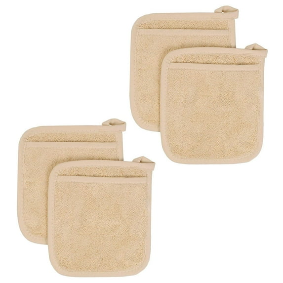 2Pcs/4Pcs/8Pcs 100% Cotton Kitchen Everyday Basic Terry Pot Holder Heat Resistant Coaster Potholder Kitchen Hot Pad for Cooking and Baking