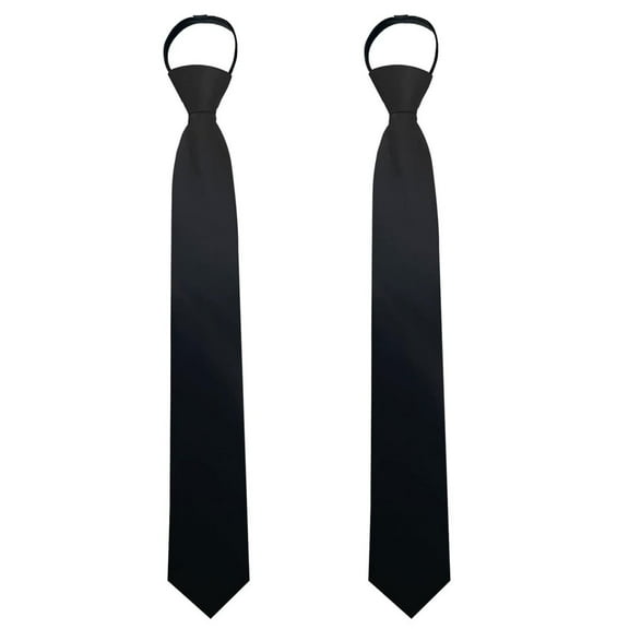 2Pcs/4Pcs Pre-tied Adjustable Zipper Neck Ties for Men 19inch Mens Necktie for Office Graduation School Uniforms
