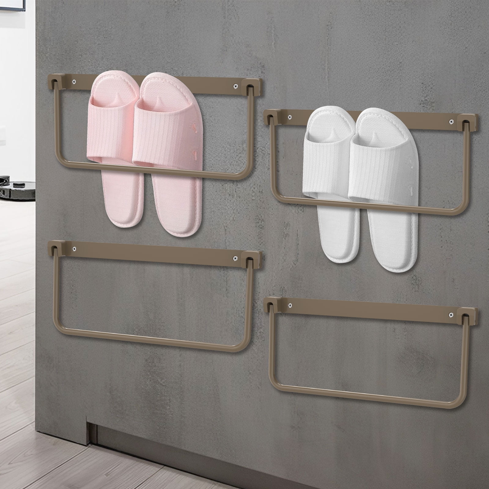 2Pcs / 4Pcs RV Shoe Rack Foldable Wall Shoe Holder Space Saving Camper ...